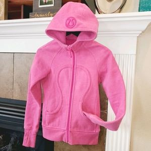 COPY - LULULEMON SCUBA Full Zip Pink Hooded Logo Jacket